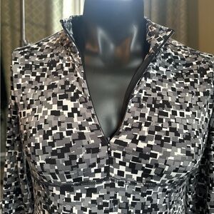 SOYBU Black and Gray Women's athletic dress quarter zip